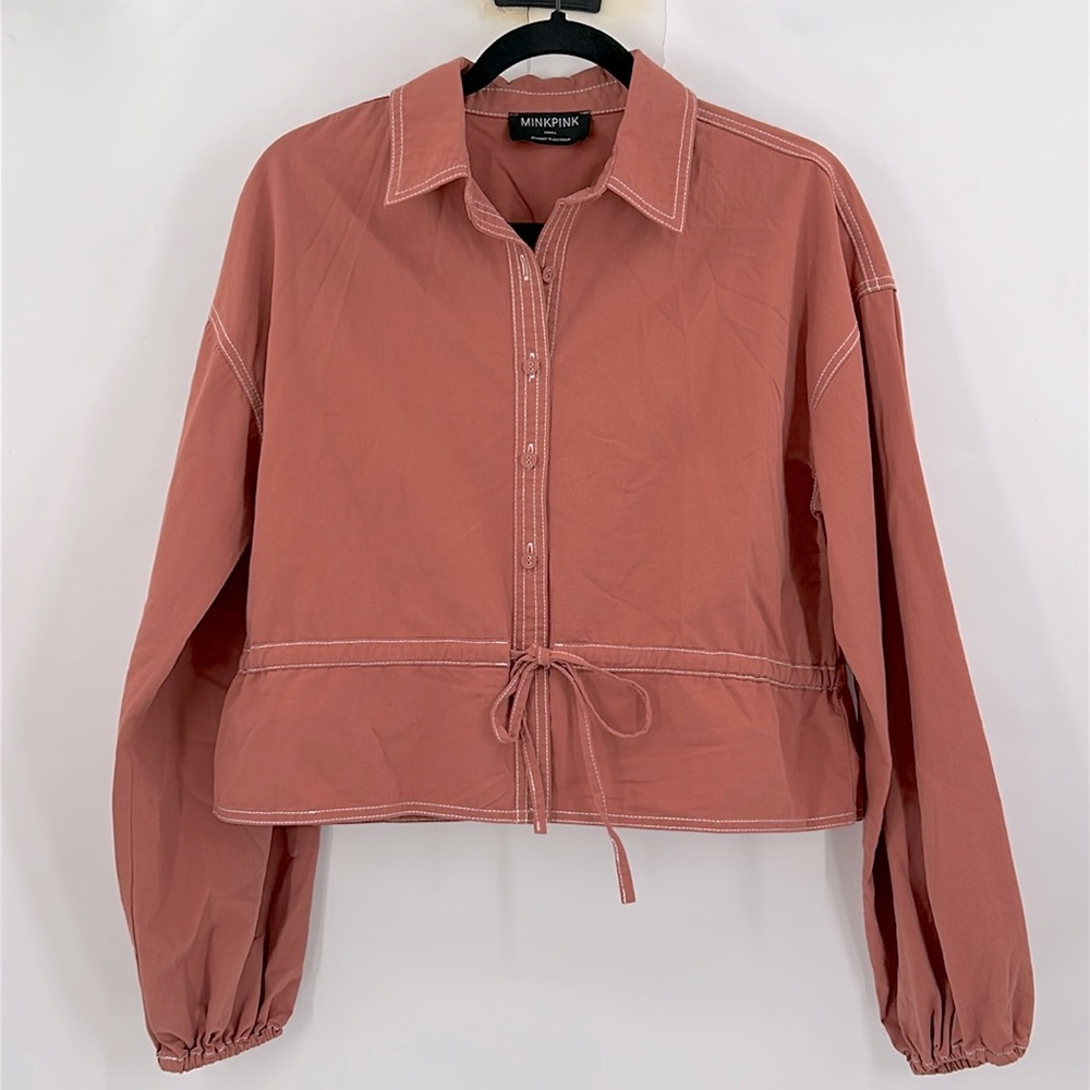 MINKPINK Crop Button Front Jacket Size Small